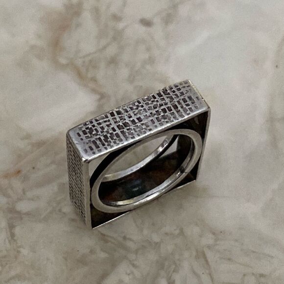 Sterling Silver 1970’s Modernist Ring - Picture 1 of 7